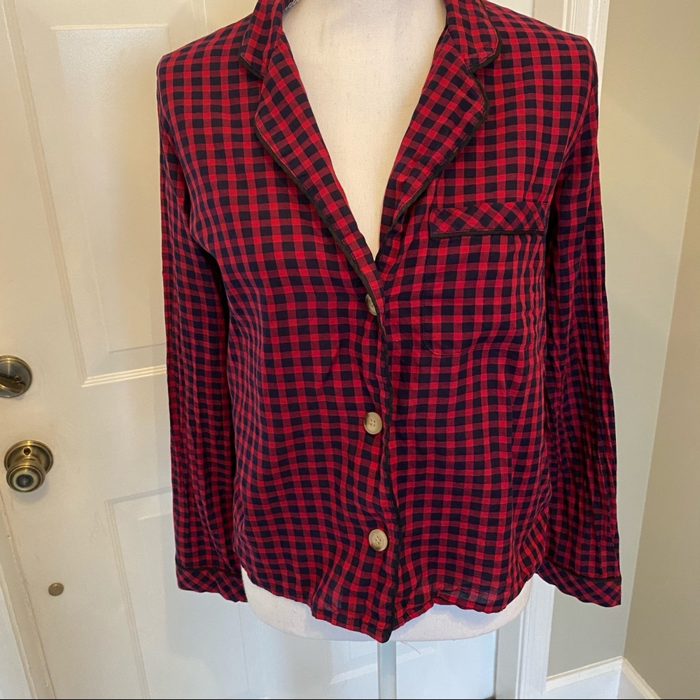 Madewell Bedtime check pajama top